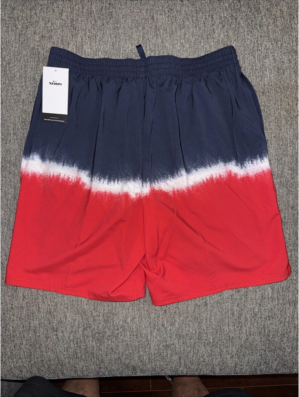 Nike Swim USA Men's XL Ocean Merge Volley Trunks NESSF547-934 Red, White, Blue